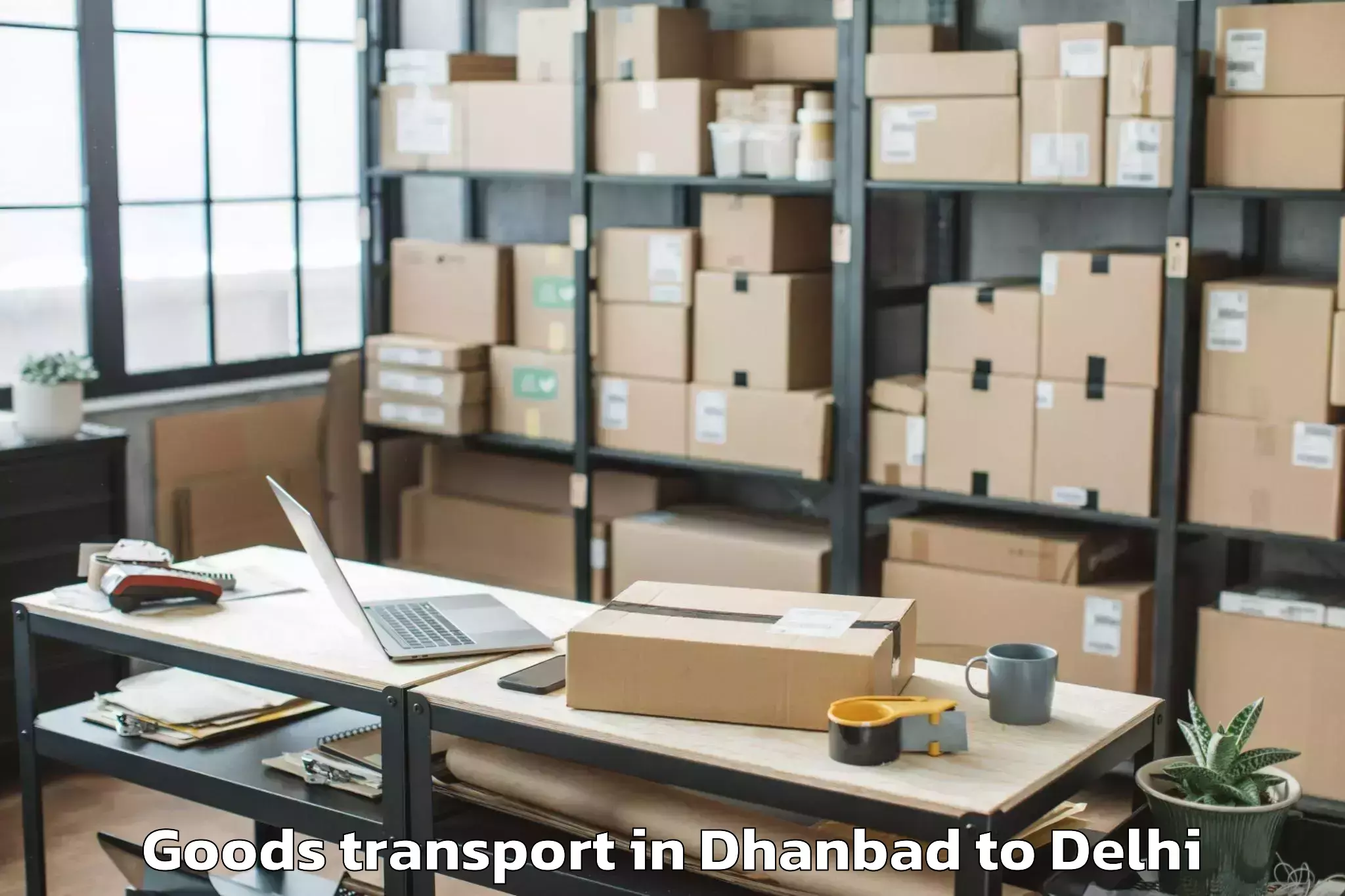 Leading Dhanbad to Jmd Kohinoor Mall Goods Transport Provider